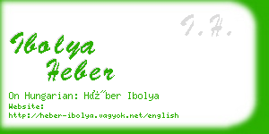ibolya heber business card